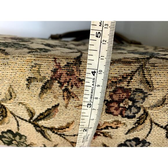 Vintage Tapestry Floral Satchel Kiss lock Handbag -Needlepoint - Picture 13 of 14